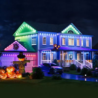 चमकदार 48W आरजीबीआईसी सीसीटी स्मार्ट ईव आउटडोर लाइट्स शादी के लिए वाटरप्रूफ क्रिसमस जन्मदिन पीसी एबीएस आवास 90°