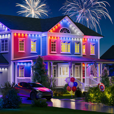 दीवार पर घुड़सवार आउटडोर स्मार्ट ईव लाइट्स आरजीबीआईसी सीसीटी प्रकाश व्यवस्था सीआरआई और पीसी एबीएस आवास के साथ