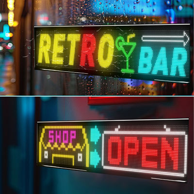 उच्च चमक 3500 निट्स एलईडी लचीला स्क्रीन ब्लूटूथ कनेक्शन 1330x192mm