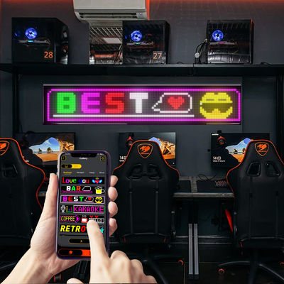 3500 निट्स ब्राइटनेस एलईडी लचीला स्क्रीन 16*144 पिक्सेल आकार मैट्रिक्स पैनल ऐप नियंत्रण / रिमोट / ब्लूटूथ के साथ